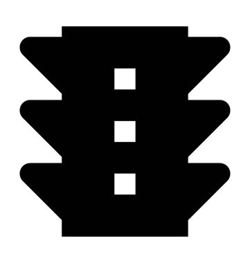 Trafik ışıkları düz vektör simgesi