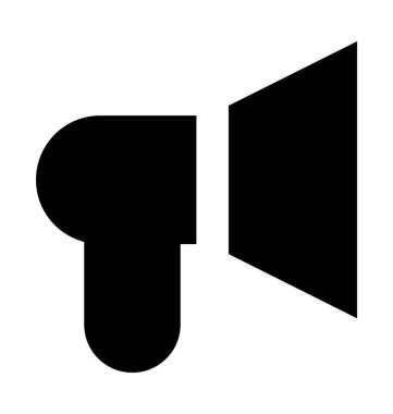 megafon düz vektör simgesi