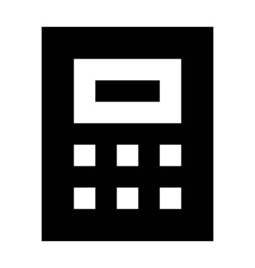 hesap makinesi düz vektör simgesi