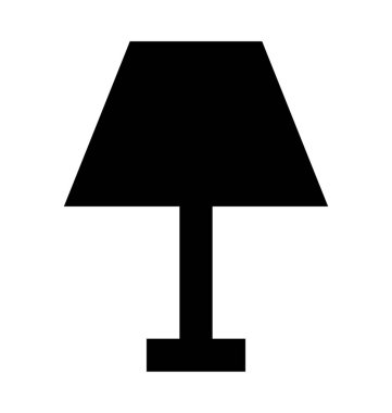 Masa lambası düz vektör simgesi