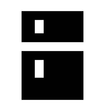 Buzdolabı düz vektör simgesi