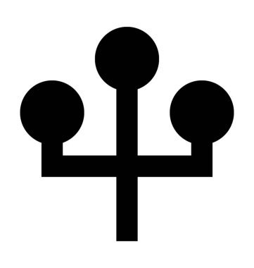 Sokak lambası düz vektör simgesi