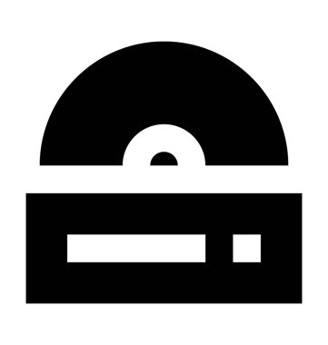 CD çalar düz vektör simgesi