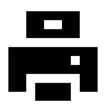 Yazıcı Düz Vektör Simgesi