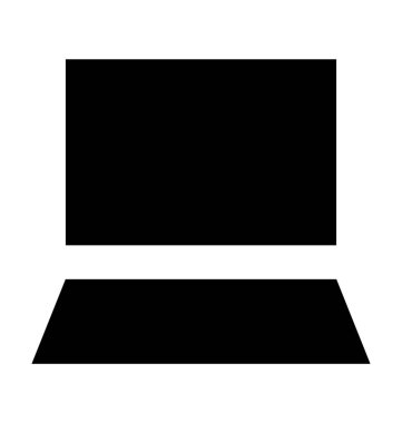 Laptop Düz Vektör Simgesi