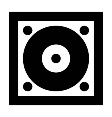 Hoparlör Düz Vektör Simgesi