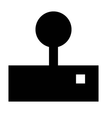joystick düz vektör simgesi