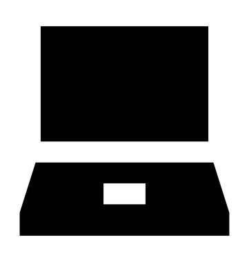 Laptop Düz Vektör Simgesi