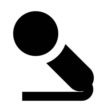 Mikrofon düz vektör simgesi