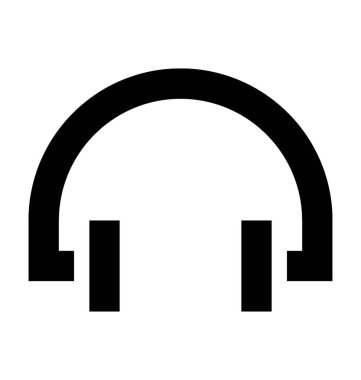 Kulaklıklar Düz Vektör Simgesi