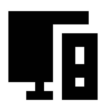 bilgisayar düz vektör simgesi