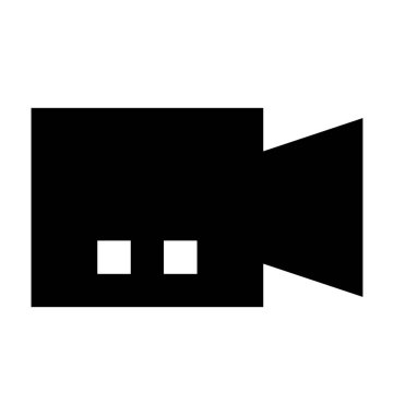 video kamera düz vektör simgesi