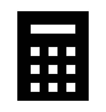 hesap makinesi düz vektör simgesi