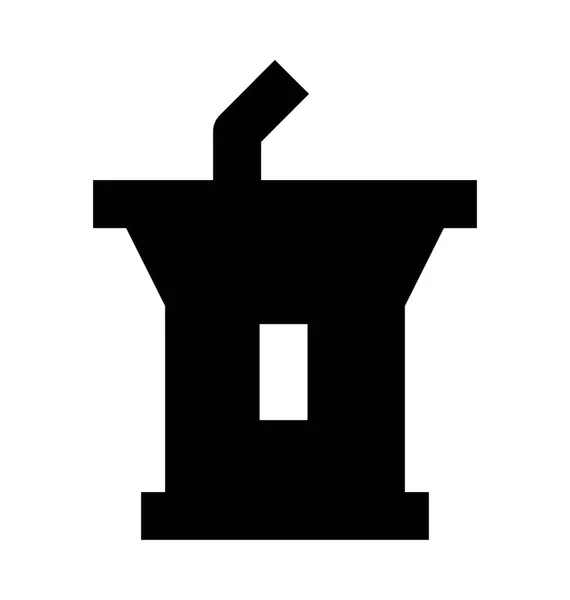 Talarstol Platt Vektor Symbol — Stock vektor