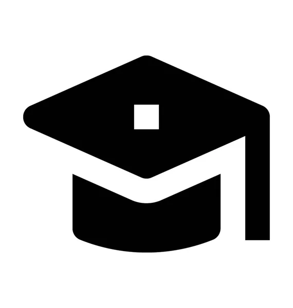 Mortarboard Platte Vector Icon — Stockvector