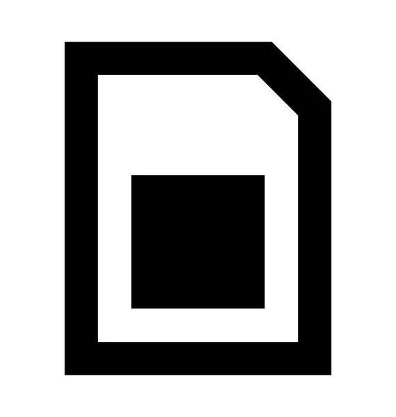 Icône Vectorielle Plate Sim — Image vectorielle