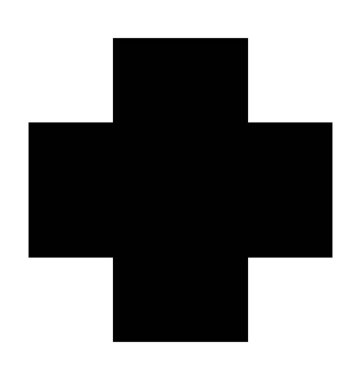 Tıbbi düz vektör simgesi çapraz