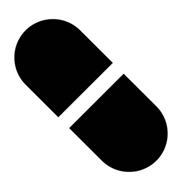 kapsül düz vektör simgesi