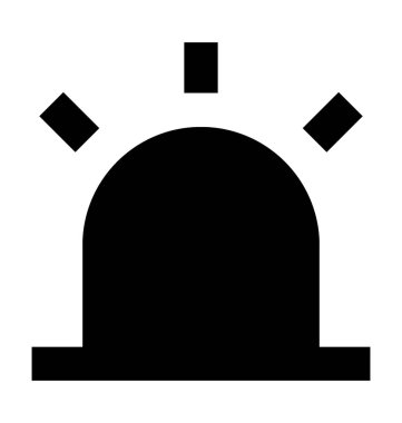 Siren düz vektör simgesi