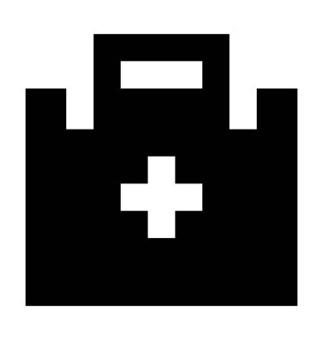 İlk yardım düz vektör simgesi