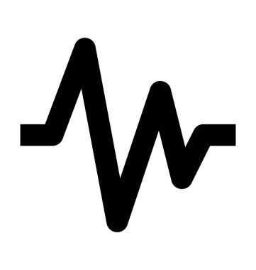 Yaşam çizgisi düz vektör simgesi