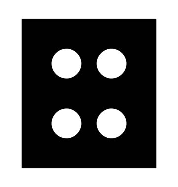 Hapları şerit düz vektör simgesi