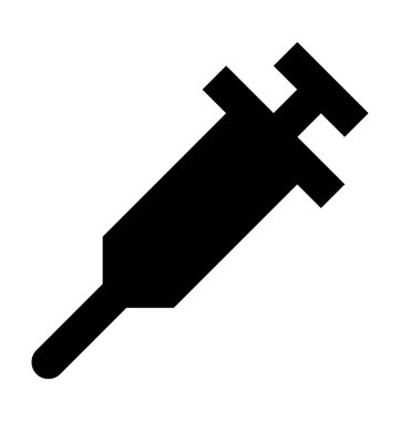 Enjeksiyon düz vektör simgesi