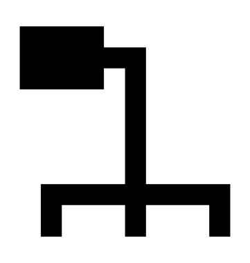 Yürüyen çerçevesi düz vektör simgesi