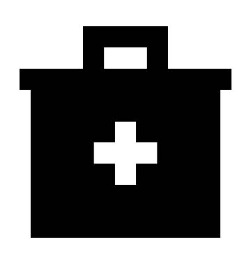 İlk yardım düz vektör simgesi