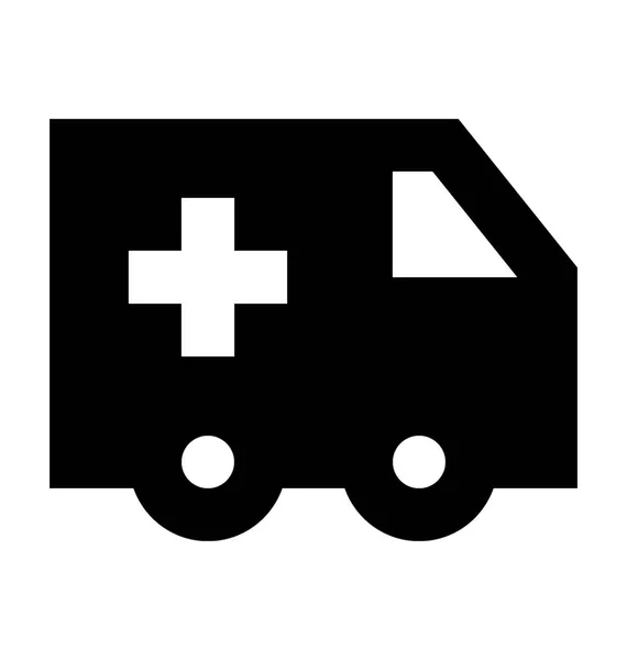 Krankenwagen Flache Vektor Symbol — Stockvektor