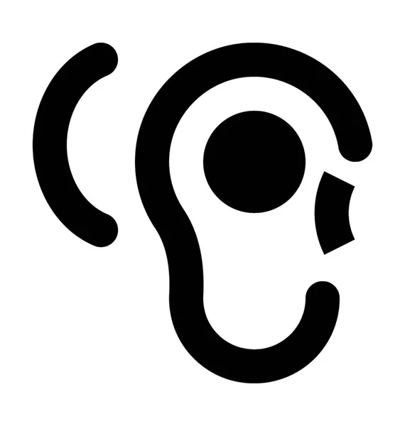 Ear Flat Vector Icon — Stock Vector