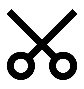 makas düz vektör simgesi