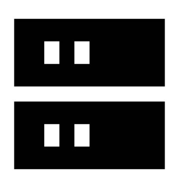 Sunucu Düz Vektör Simgesi