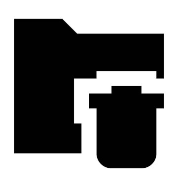 Silmek klasör düz vektör simgesi