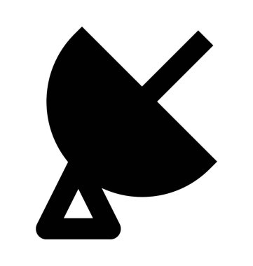 Uydu düz vektör simgesi