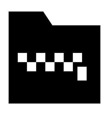 ZIP klasör düz vektör simgesi 