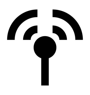 WiFi kule düz vektör simgesi