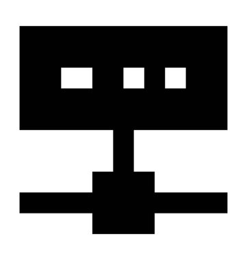 Ağ sunucu düz vektör simgesi