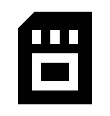 Bellek Kartı Düz Vektör Simgesi