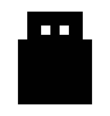 usb düz vektör simgesi