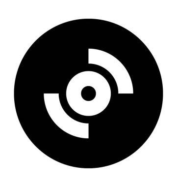 CD düz vektör simgesi