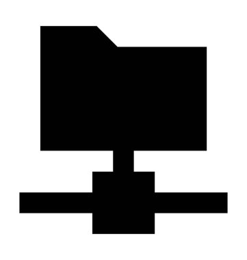 Klasör Paylaşım düz vektör simgesi