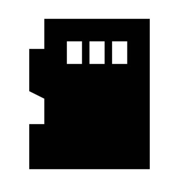 Bellek Kartı Düz Vektör Simgesi