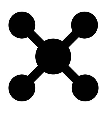 ağ düz vektör simgesi