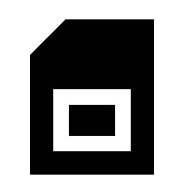 Sim düz vektör simgesi