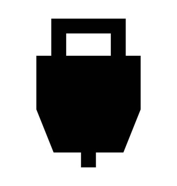 USB fiş düz vektör simgesi