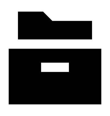 Bilgisayar klasör düz vektör simgesi 