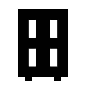 Dolap düz vektör simgesi