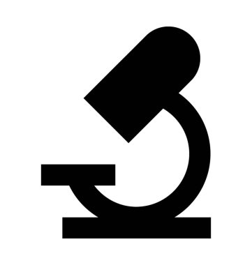 mikroskop düz vektör simgesi