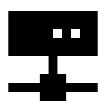 Ağ sunucu düz vektör simgesi